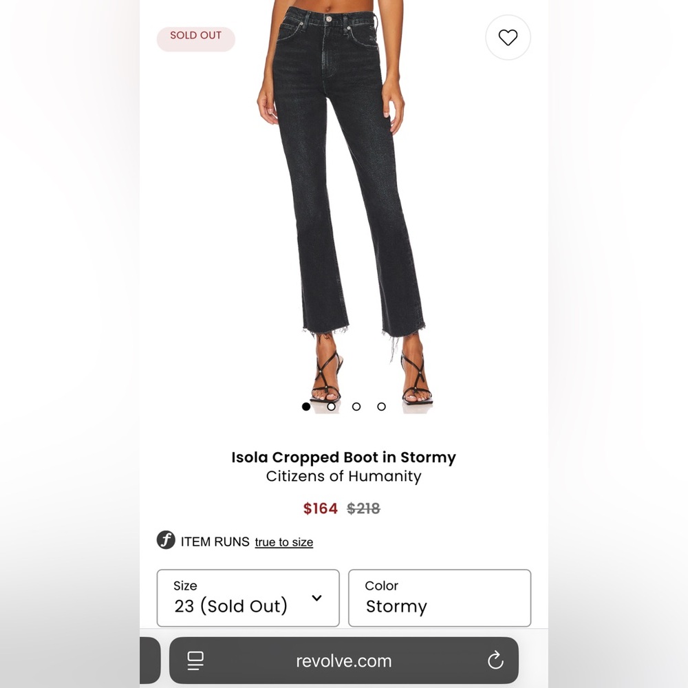 Citizens Of Humanity Isola Ankle Cropped Jeans NWT